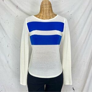 Maje Striped Sheer Knit Top